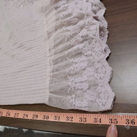 Vocal Sheer Lace Vest Womens XL Purple Romantic Ethereal Cottagecore Fairycore - Picture 16 of 16